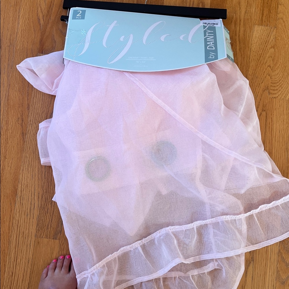 Pink Sheer Curtains